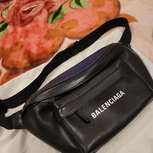 Balenciaga Sleek Black Belt Bag